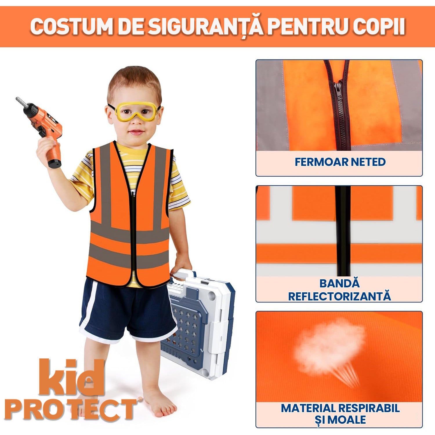 Banc de Lucru Copii 4 in 1 Kidprotect My HandyHero Workbench Banc de Lucru Copii 4 in 1 Kidprotect My HandyHero Workbench